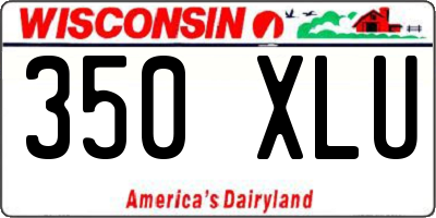 WI license plate 350XLU