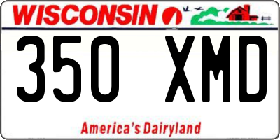 WI license plate 350XMD
