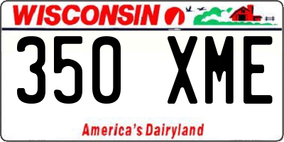 WI license plate 350XME