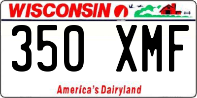 WI license plate 350XMF
