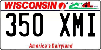 WI license plate 350XMI