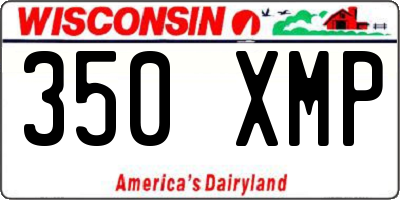 WI license plate 350XMP