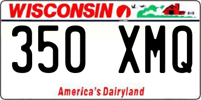 WI license plate 350XMQ