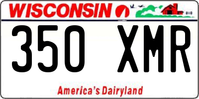 WI license plate 350XMR
