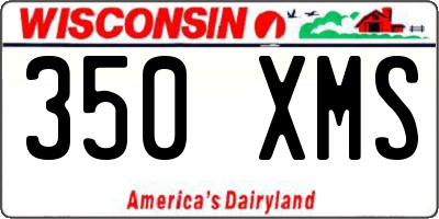 WI license plate 350XMS