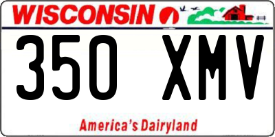 WI license plate 350XMV