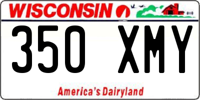 WI license plate 350XMY