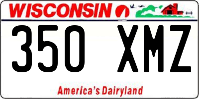 WI license plate 350XMZ