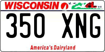WI license plate 350XNG