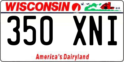 WI license plate 350XNI