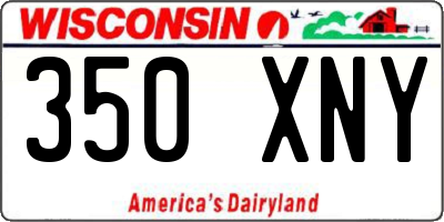 WI license plate 350XNY