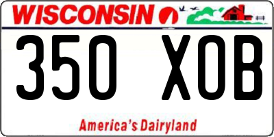 WI license plate 350XOB