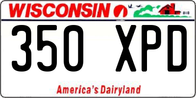 WI license plate 350XPD