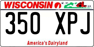 WI license plate 350XPJ