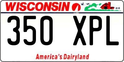 WI license plate 350XPL