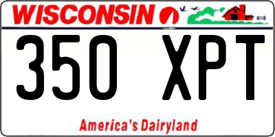 WI license plate 350XPT