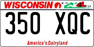 WI license plate 350XQC
