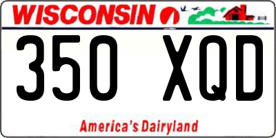 WI license plate 350XQD