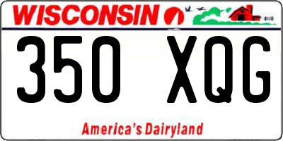 WI license plate 350XQG