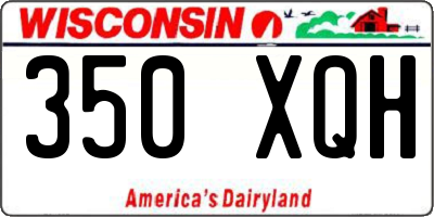 WI license plate 350XQH