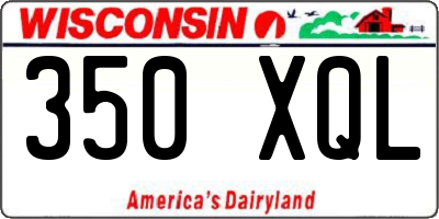 WI license plate 350XQL
