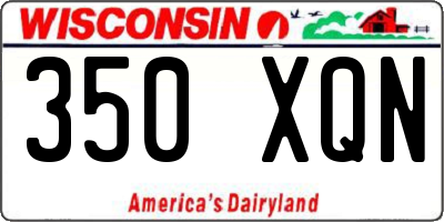 WI license plate 350XQN