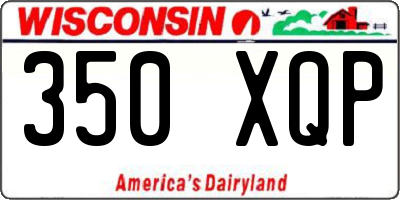 WI license plate 350XQP
