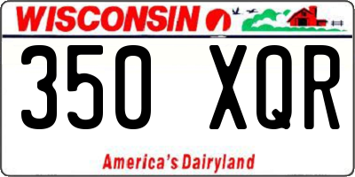WI license plate 350XQR