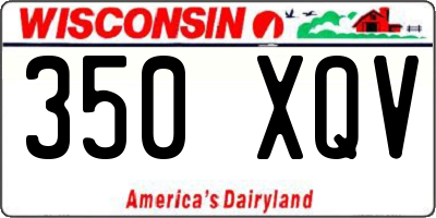 WI license plate 350XQV