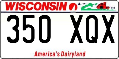 WI license plate 350XQX