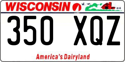 WI license plate 350XQZ
