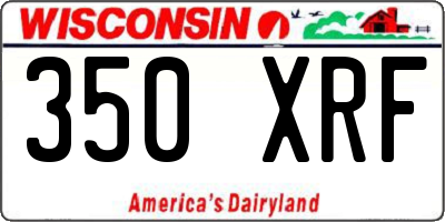 WI license plate 350XRF