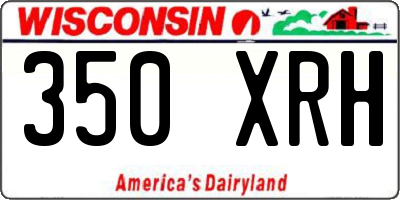 WI license plate 350XRH