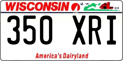 WI license plate 350XRI