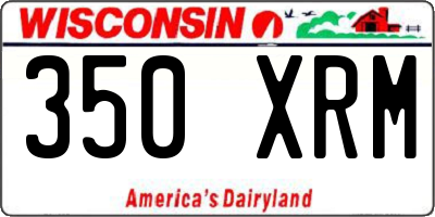 WI license plate 350XRM