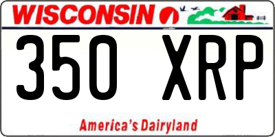 WI license plate 350XRP