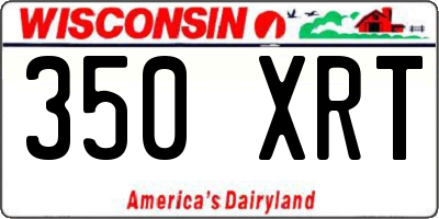 WI license plate 350XRT
