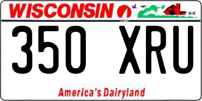 WI license plate 350XRU