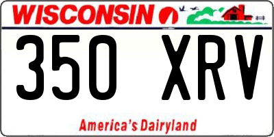 WI license plate 350XRV