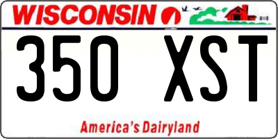 WI license plate 350XST