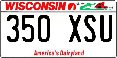 WI license plate 350XSU