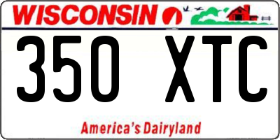 WI license plate 350XTC