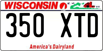 WI license plate 350XTD
