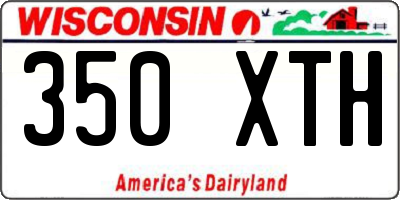 WI license plate 350XTH