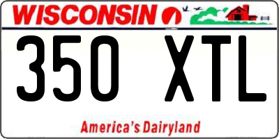 WI license plate 350XTL
