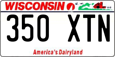 WI license plate 350XTN