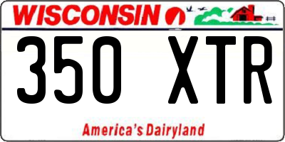 WI license plate 350XTR