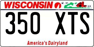 WI license plate 350XTS