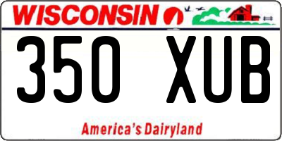 WI license plate 350XUB