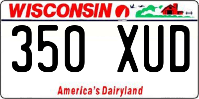 WI license plate 350XUD